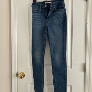 Levi's 721 High Rise Blue Skinny Jeans